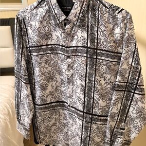 Silver Stone Black and White Patterned Shirt